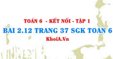 Bài 2.12 trang 37 SGK Toán 6 tập 1 Kết nối tri thức